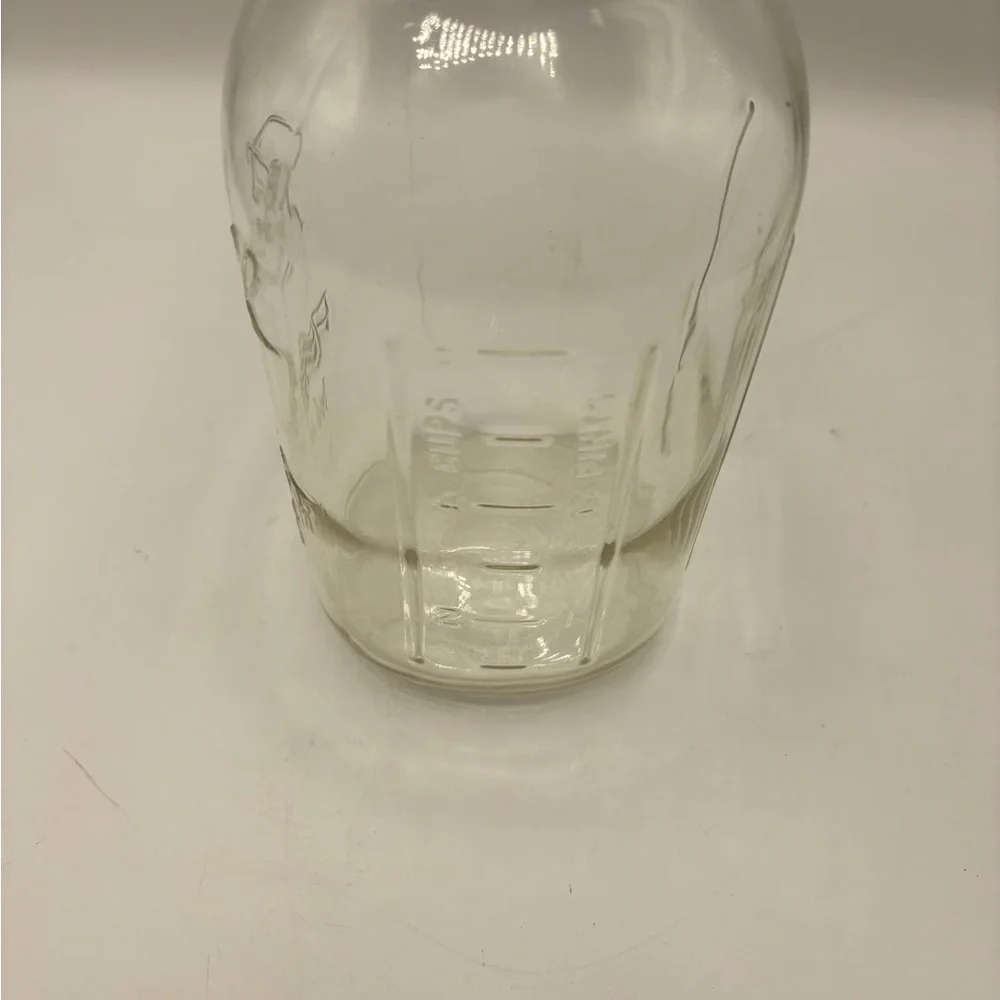 Vintage 1920's Ball Clear Glass Mason Jar ball glass/ zinc lid side measurement.